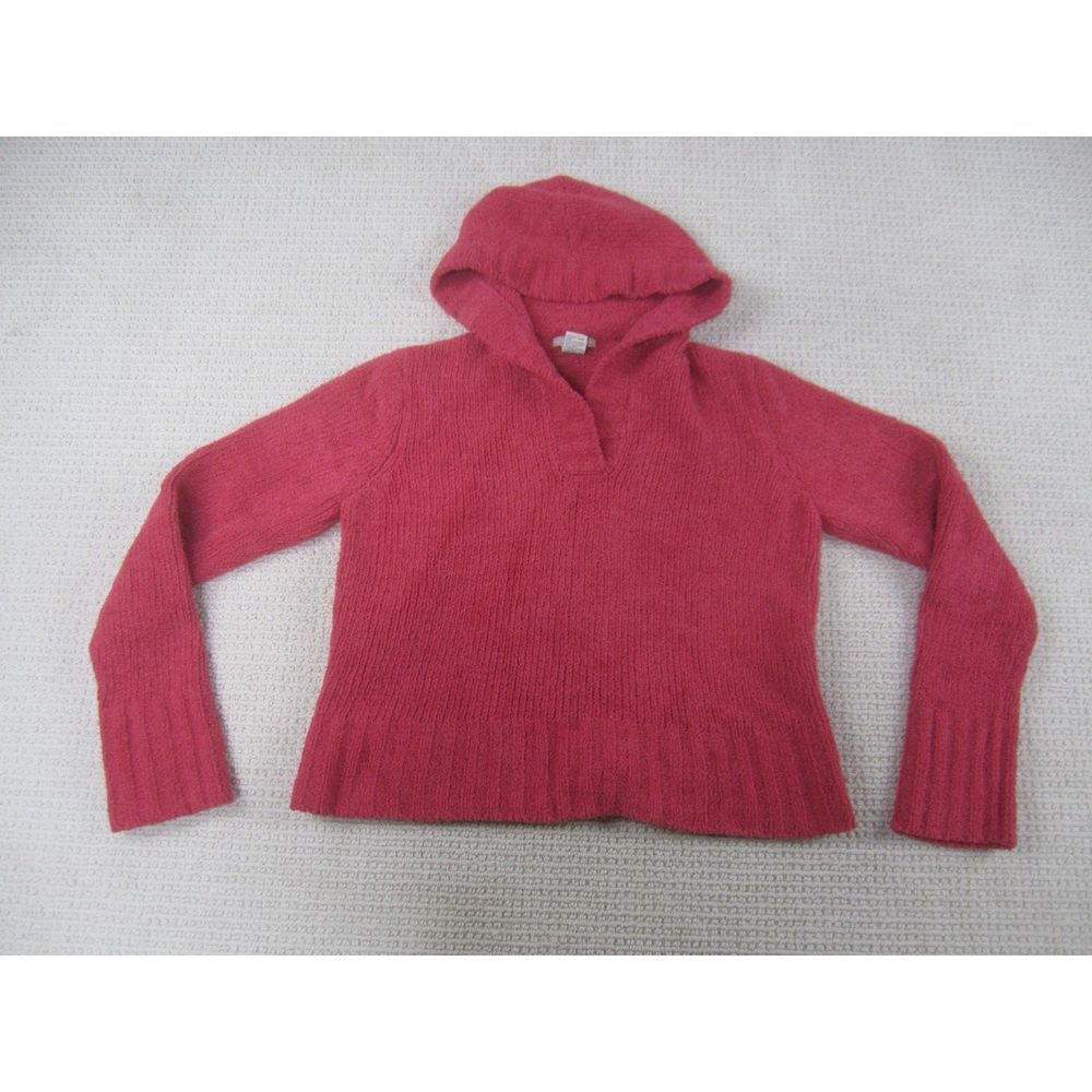 Maurices Sweater Womens Teens XL Red Pullover Hoodie Hooded Knit Fleece Polyeste